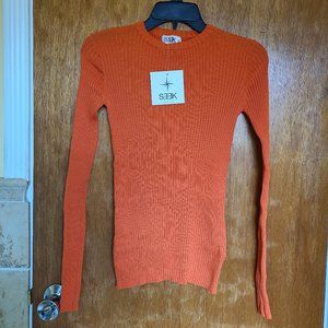 SEEK The Label Orange Pullover Sweater